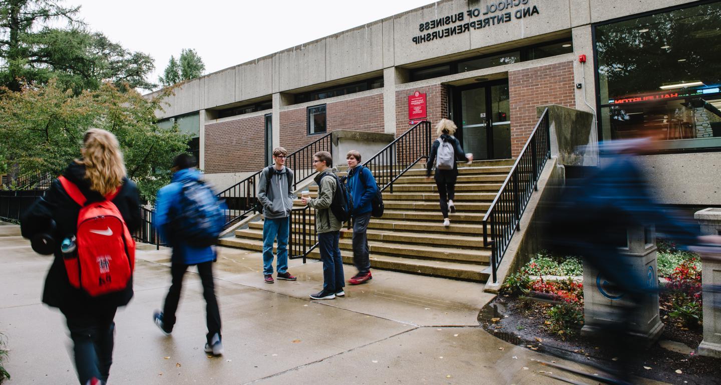 students on campus