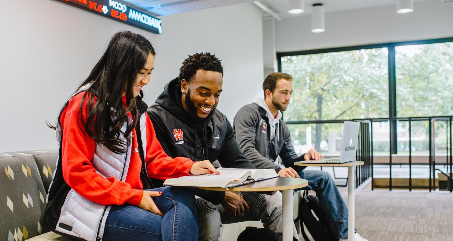 Students studying in the School of Business and Entrepreneurship