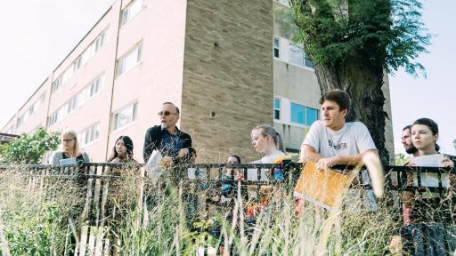 students in class outside