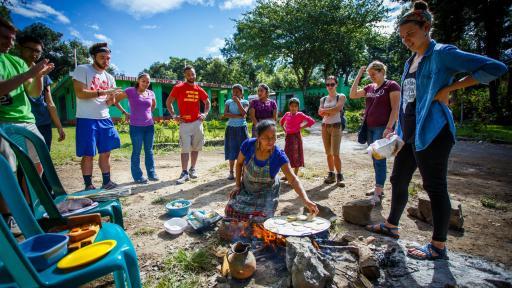 Student volunteering abroad